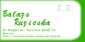 balazs ruzicska business card